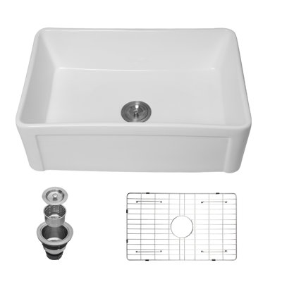 30'' L Single Bowl Ceramic Kitchen Sink