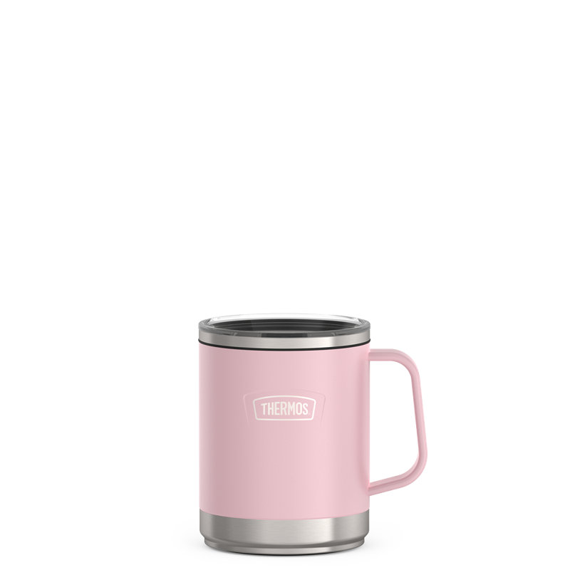 Tasse en acier inoxydable 14 oz avec couvercle coulissant - Rose coucher de soleil, Coucher de soleil rose