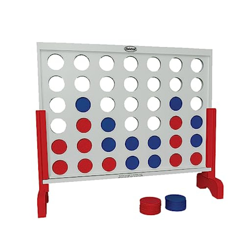 Bolaball Giant Wooden 4-in-a-Row Game – 3.2FT Jumbo Connect Game for Kids & Adults, Indoor & Outdoor Fun, Durable Design for Family Gatherings, BBQs, Parties & More