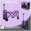 Chariot utilitaire pliable IMNNY avec porte-gobelets - Wagon pliable robuste de camping et de camping avec capacité de 360 lb, mauve-126257618