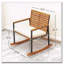 Ensemble de 2 chaises berçantes en bois d'acacia avec coussins et capacité de charge de 160 kg