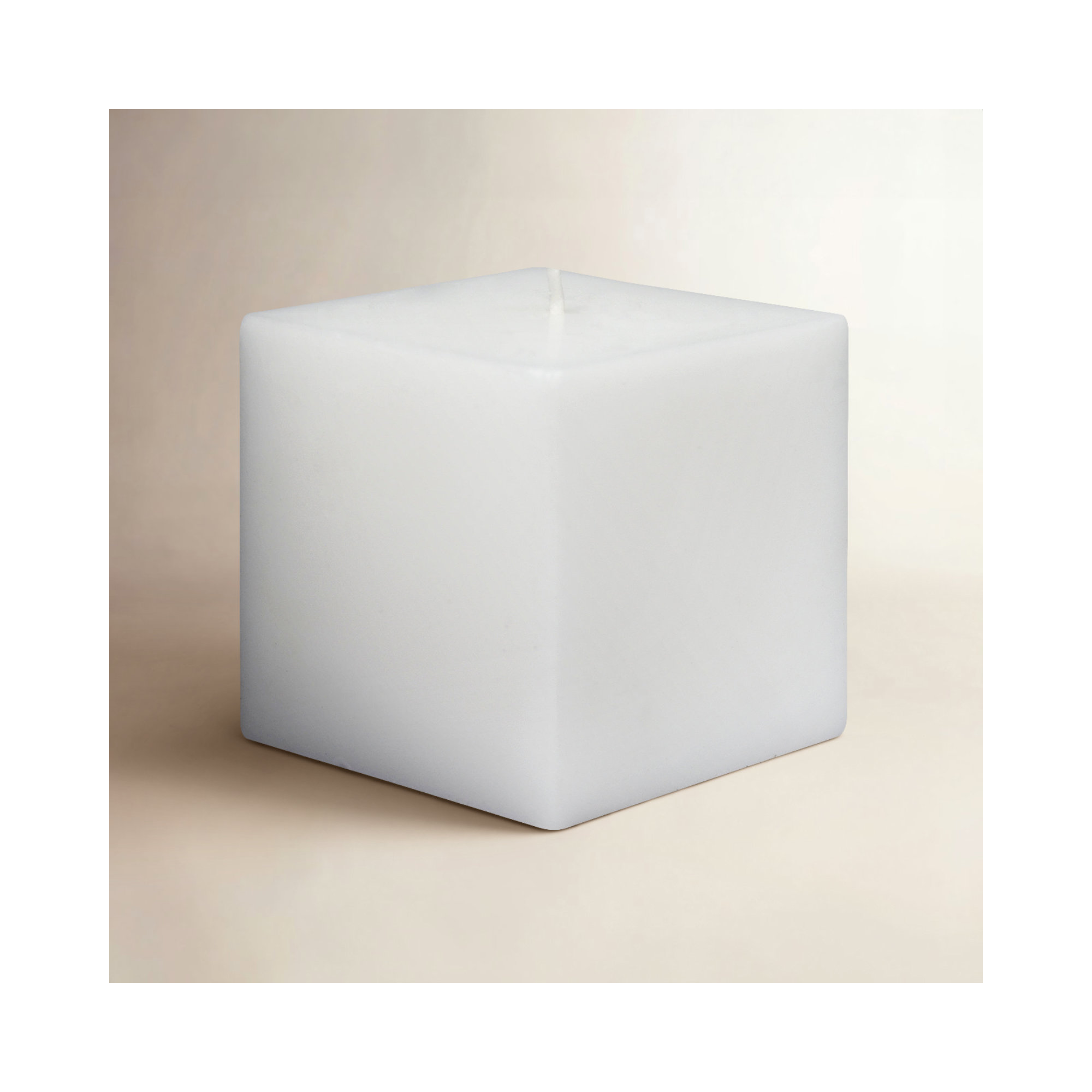 Square Pillar Candle, Set of 12, 3" H x 3" W x 3" D, White