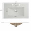 Meuble-lavabo de 30 po avec lavabo en céramique, tablette réglable et plateau basculant, meuble-lavabo avec pieds en bois massif, poignées en métal et charnières à fermeture en douceur-115672219