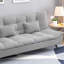 Canapé-lit modulaire gris en coton et lin
