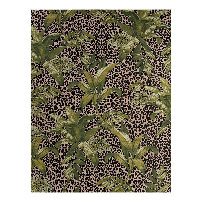 Asuna Green_Unique Loom Andromeda Outdoor Modern Rug, Rectangle 9' x 12'