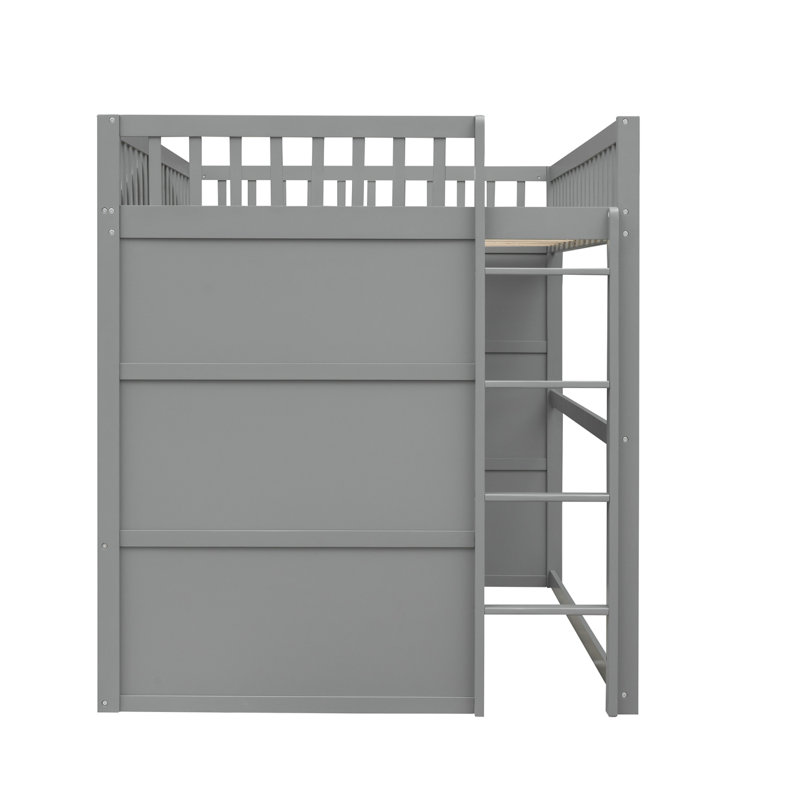 Lit mezzanine avec échelle House, Double, Gris