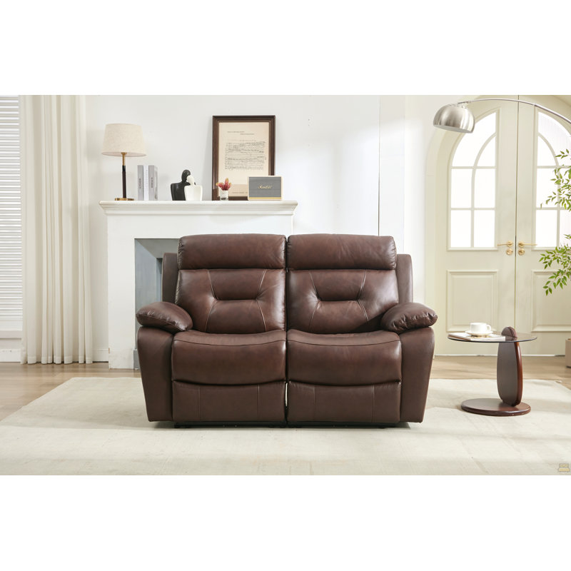 Fauteuil inclinable électrique en cuir véritable
