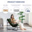 Fauteuil d'appoint moderne, fauteuil de salon confortable avec structure en métal
