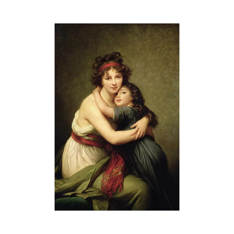 Madame Vigee-Lebrun and Her Daughter, Jeanne-Lucie-Louise, 1789 1 Piece Wrapped Canvas Wall Art