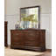 Commode traditionnelle de style Louis Philippe avec finition cerisier brun et poignées en laiton antique pour les chambres classiques-1622770562