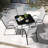 5-piece Outdoor Dining Set, PVC-coated polyester Stackable Chairs And Umbrella Hole-1473003392