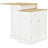 Kitchen Island With Storage Cabinet And 2-Level Rubber Wood Tabletop, Island Table With Adjustable Shelves And Drawers