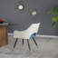 Ensemble de 2 chaises d'appoint de base en tissu bleu