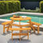 Table de pique-nique en bois Ewa pour 6 personnes avec 3 bancs intégrés-1417410793