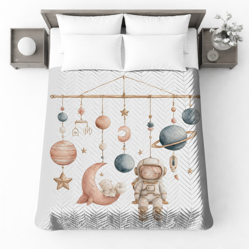 Couvre-lit mobile astronaute, Double