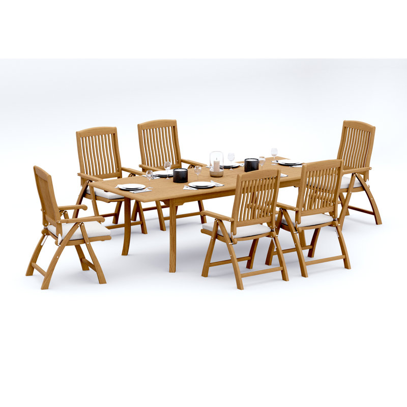 Marley Outdoor - Piece Teak Dining Set, 6
