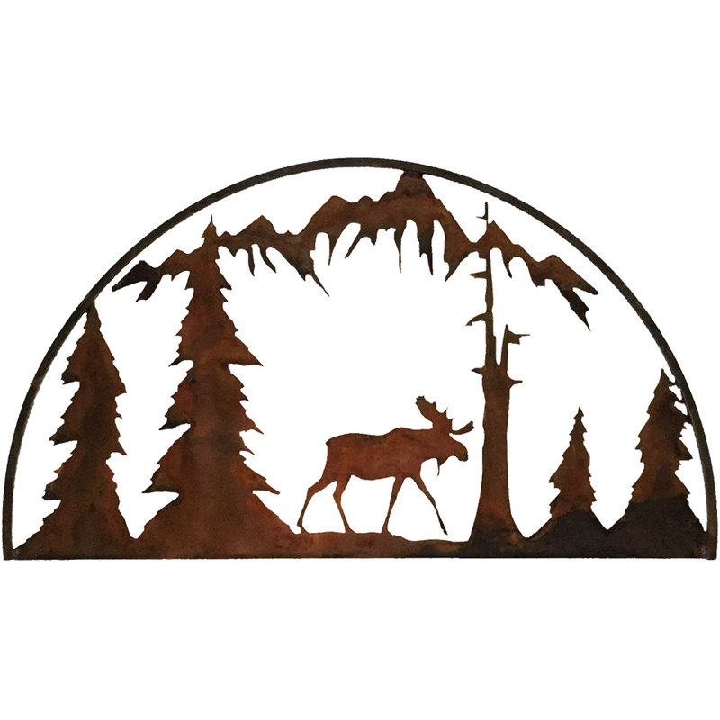 Art mural en métal Dugout Creek Designs, Patine rouillée naturelle