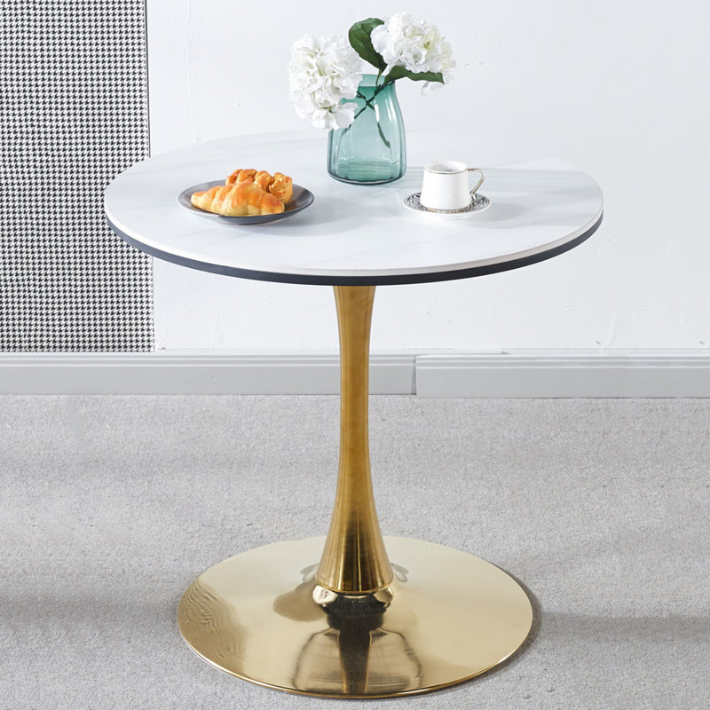Pedestal Coffee Table, White