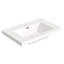 Lavabo de salle de bain simple rectangulaire en résine l 30 po x P 19,48 po avec trop-plein