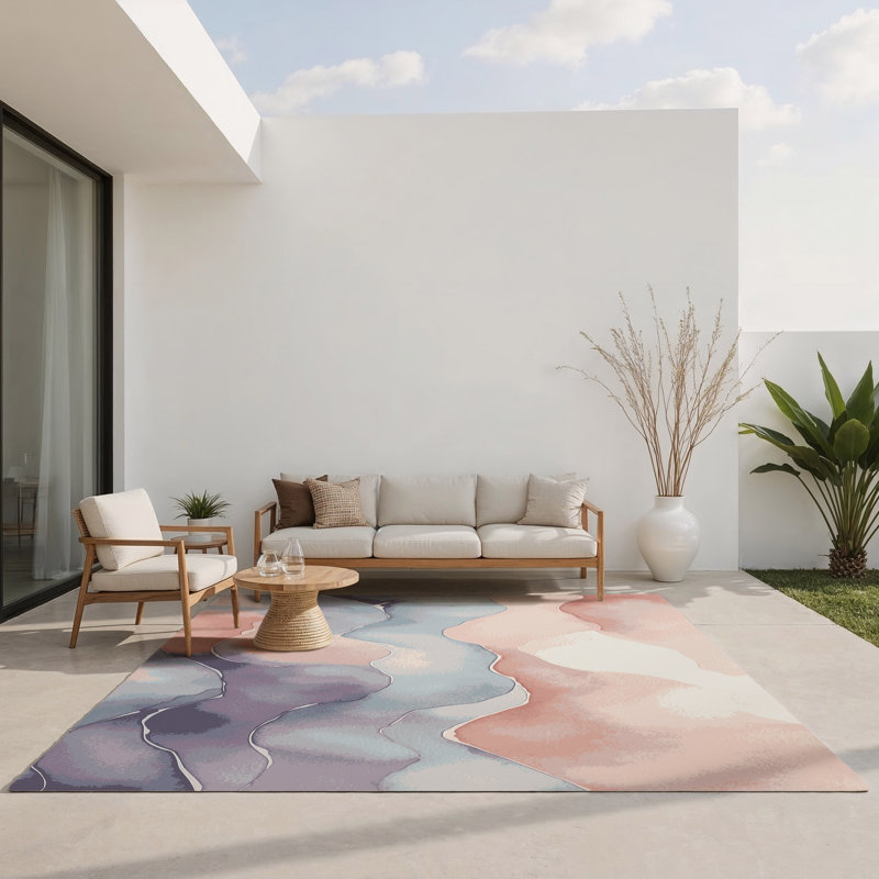 Tapis intérieur et extérieur Celestial Flow, Rectangulaire 2 pi x 3 pi