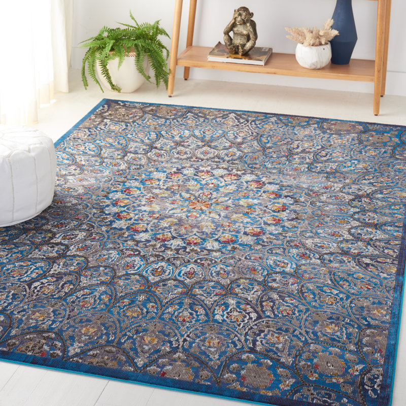 Aria Performance Floral Rug, Rectangle 5'1" x 7'3"