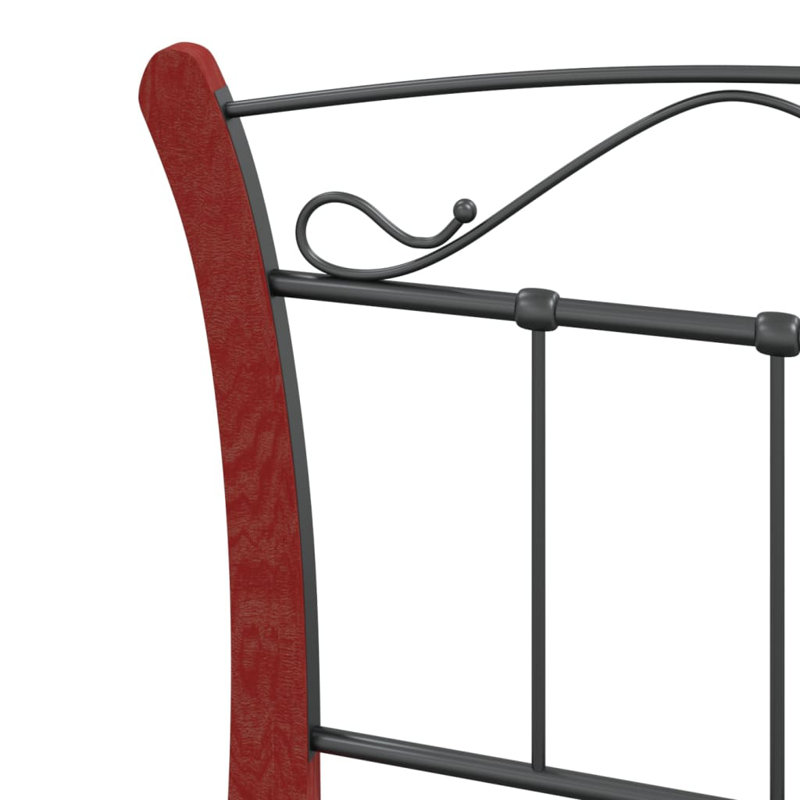 Bratenahl Bed, European Single (90 x 200cm), black and dark wood