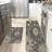 Line Art Floral Pattern, 2 Pcs Non Slip Kitchen Mats-1667538453