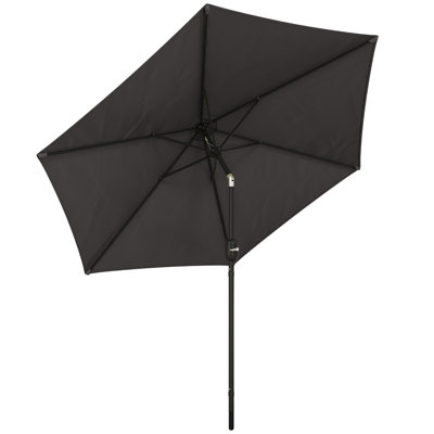 Outsunny 2.6 m Garden Parasol Umbrella with Aluminium Pole