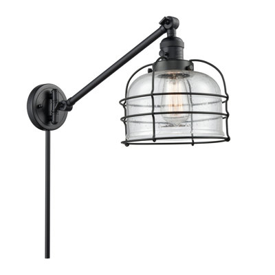 Bras pivotant 1 lumière noir mat Bader
