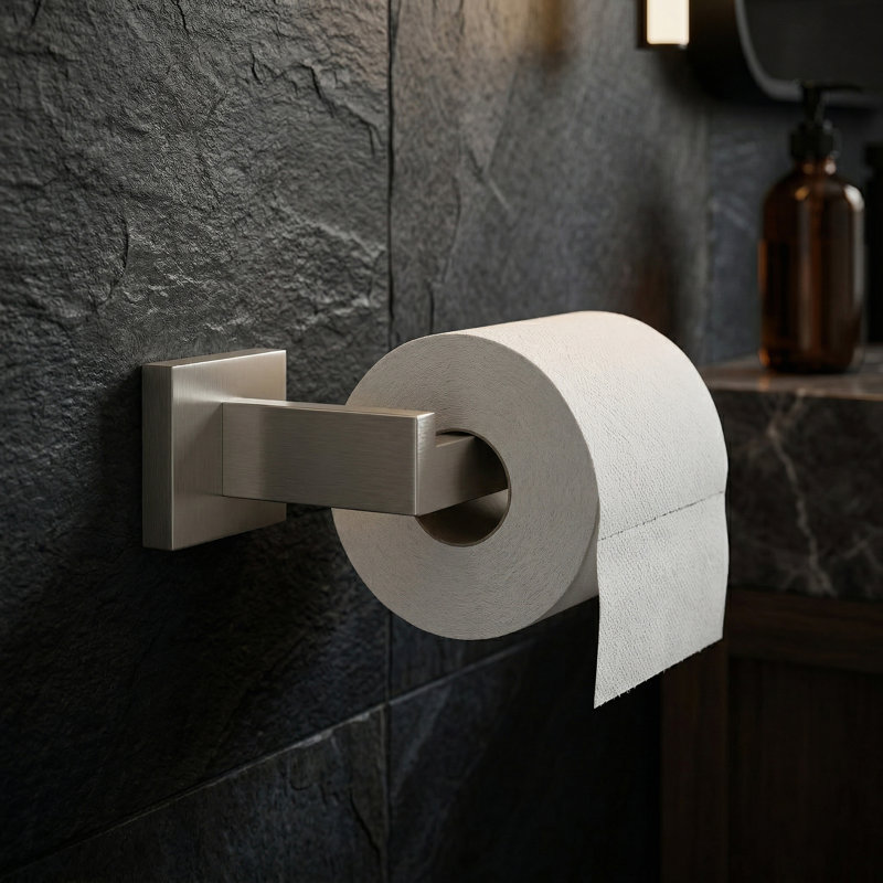 Porte-papier hygiénique mural, Nickel brossé