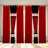 Queen Size 9-Piece Modern Red & Black Geometric Complete Bed in a Bag: Water Repellent Quilted Bedspread, 2 Shams, and 6-Panel Light Filtering Grommet Curtains - Transitional Coverlet Set-121273314-129499539