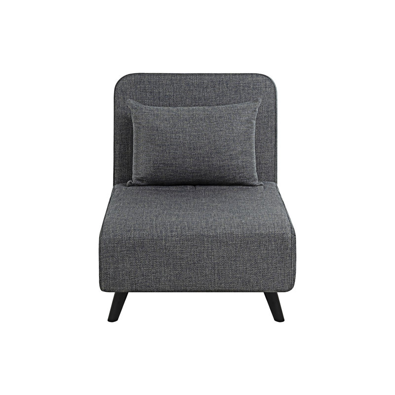 Canapé-lit pliable avec repose-pieds, Gris