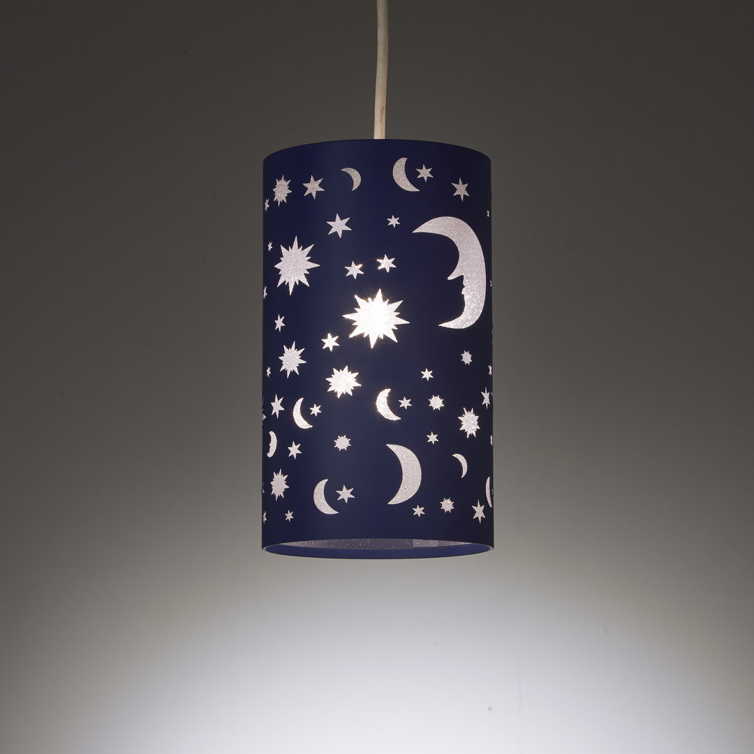 22cm H Metal Drum Pendant Shade ( Uno ) in Navy