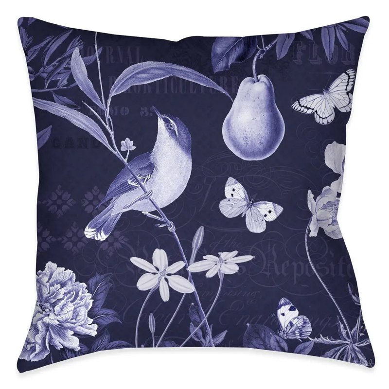 Coussin décoratif d'intérieur Blue Botanical I