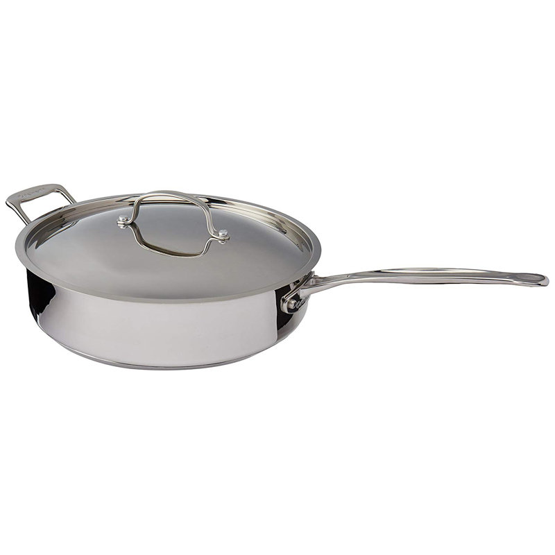 Stainless Steel 5.5 Quart Sauté Pan with Lid and Helper Handle