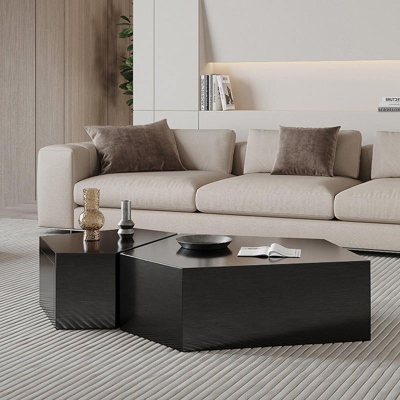 Ensemble de tables basses luxueuses et légères, Noir