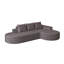 Canapé incurvé moderne, ensemble de canapé modulaire rembourré en chenille, ensemble de canapé modulaire en L 108,5 po avec 3 coussins, canapé-lit combiné gratuit pour le salon, la chambre à coucher-286207082