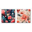 Coral Twilight Iv - motif tropical - ensemble de 2 collages floraux carrés-101854298-101854304