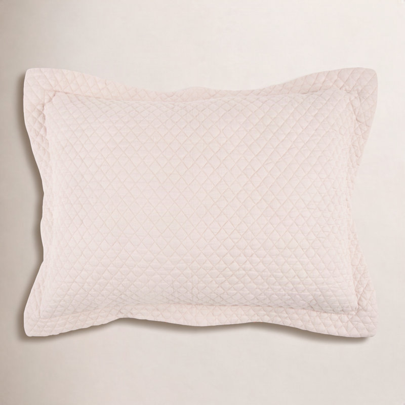 Teo Cotton Sham, King Sham, Pink