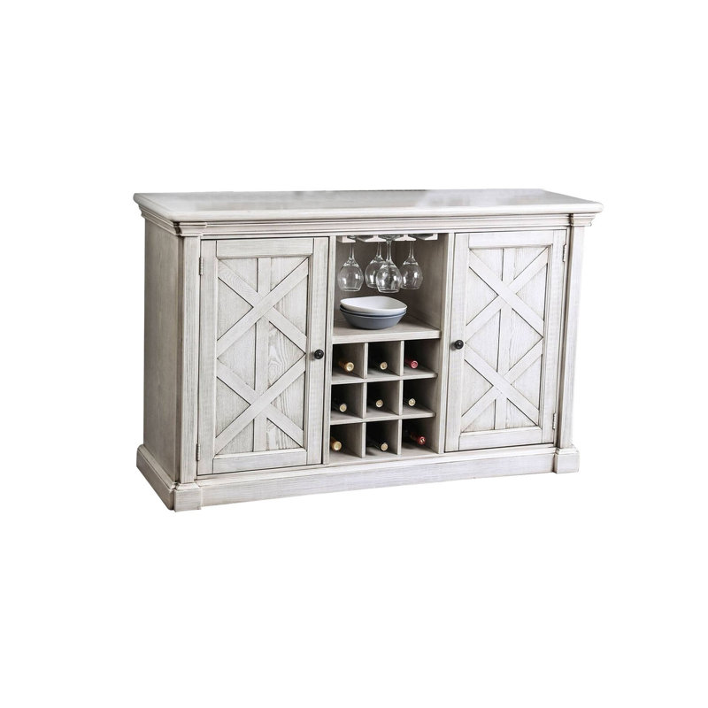 Desserte transitionnelle de 57,9 po, blanc antique