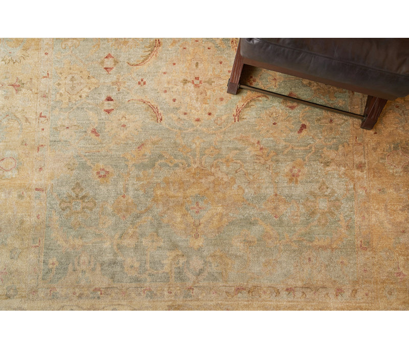 Antique Weave Oushak Wool Oriental Area Rug, Rectangle 14' x 18'