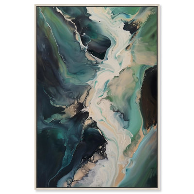 Sage River Blue Abstract Wall Art by Art Remedy