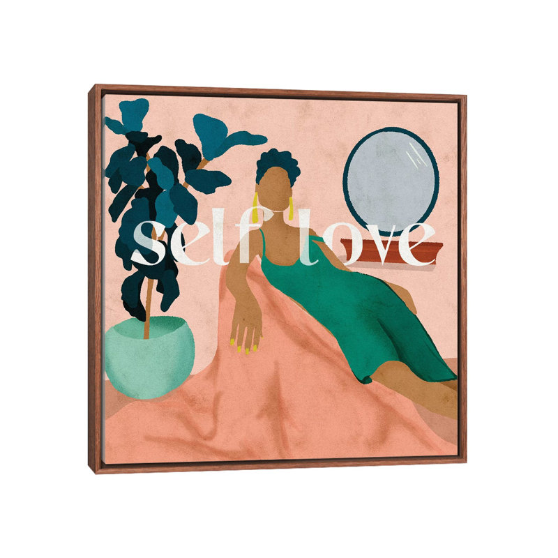 Imprimé, Toile classique avec cadre brun, H 18 po x l 18 po x 1,5 po, Pas de tapis