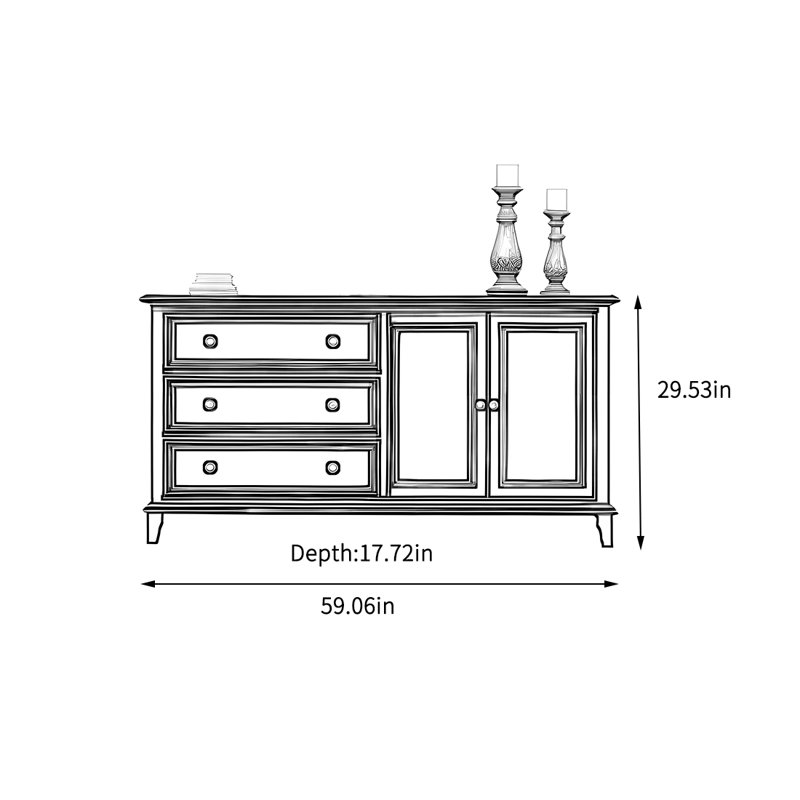 Large-capacity storage cabinet in the living room