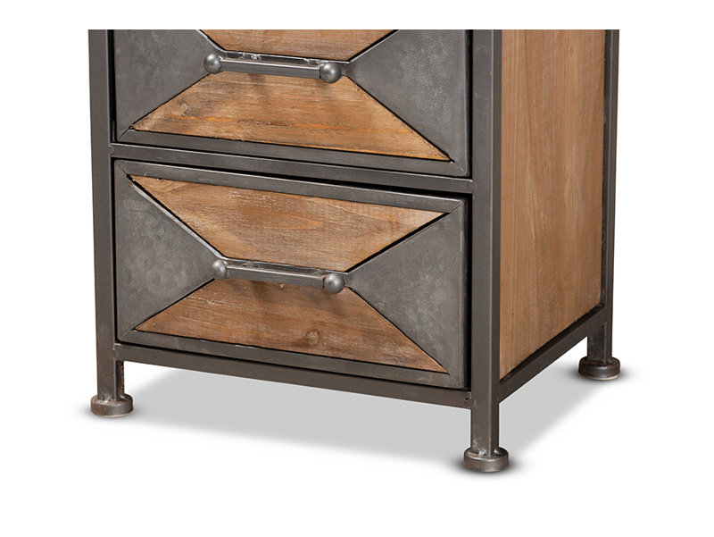 Armoire de rangement à cinq tiroirs Baxton Studio Laurel