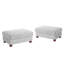 Modern Upholstered Faux Fur Square Ottoman(Set Of 2)-1433630158