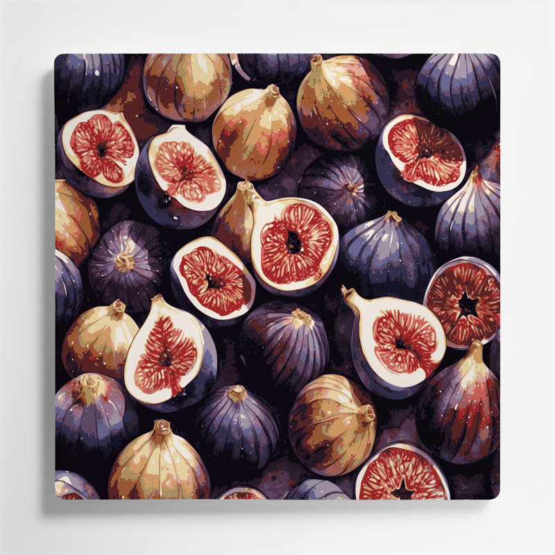 Art mural en métal fruitier, H 12 po x l 12 po