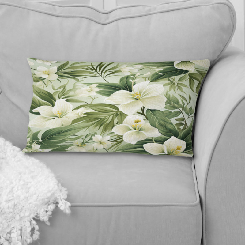 Oreiller floral en polyester Minimalist Flora