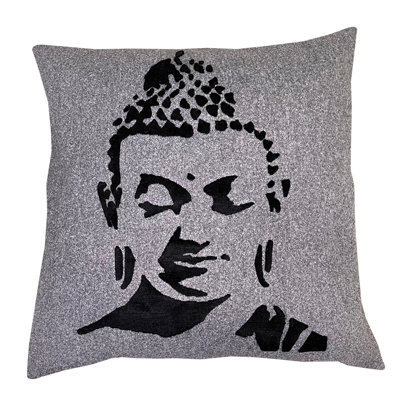 Ohsman Abstract Gray Sqaure Cushion