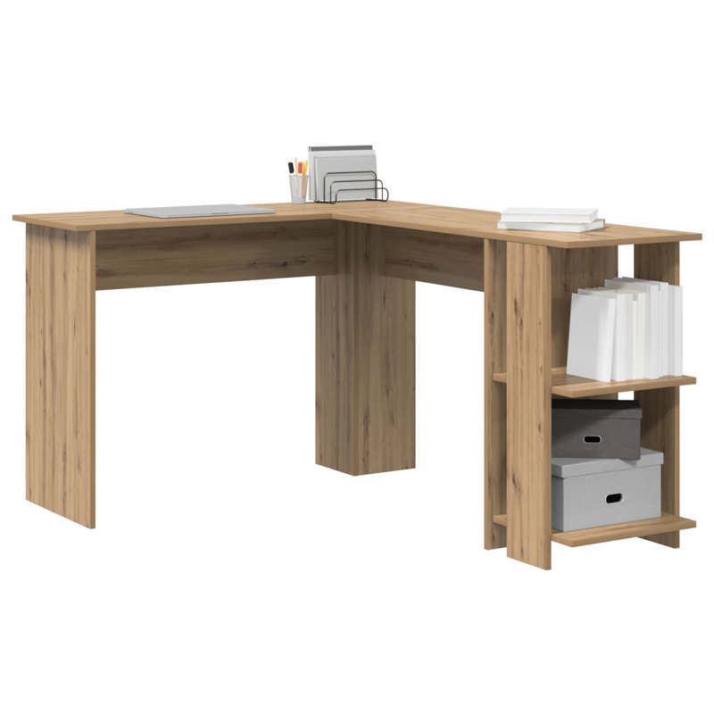 Corner Desk Particle Board Medium, Artisan Oak